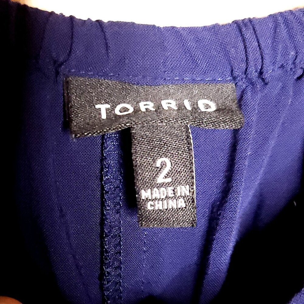 Torrid Womens Navy Blue Flowy Adjustable Strap Midi Sundress 2X - Picture 5 of 7